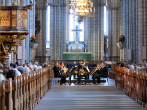 Linnékvintetten spelar i Uppsala domkyrkan